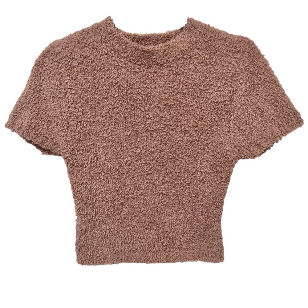 NEW Skims Teddy Short Sleeve Top S/M Rose Clay